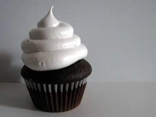 Homemade Agave Sweetened Marshmallow Topped Cupcake