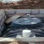 Below-ground septic tank