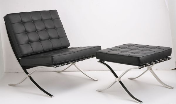 Mies-Barcelona-Chair-and-Ottoman