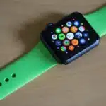 Apple Watch - Home Screen with Green Sport Band