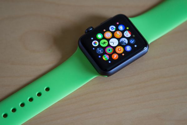 Apple Watch - Home Screen with Green Sport Band