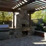 Outdoor entertaining area with BBQ and Pizza Oven