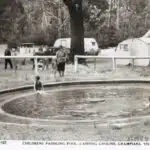 Children's paddling pool, camping grounds, Grampians, Victoria - 1940s