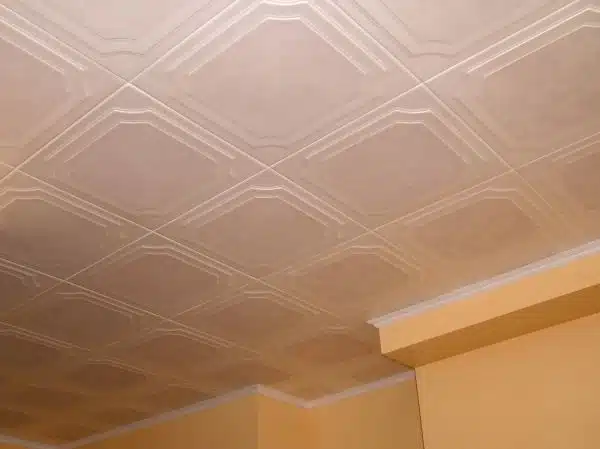 Covered popcorn ceiling - Marble Beige Polystyrene ceiling tiles