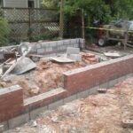 Foundation for the bike shed