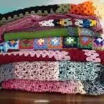 Thrift store crocheted blankets