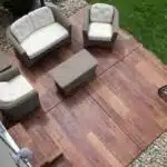 Concrete Wood Patio with furniture - Innovative Spaces - South Bend IN
