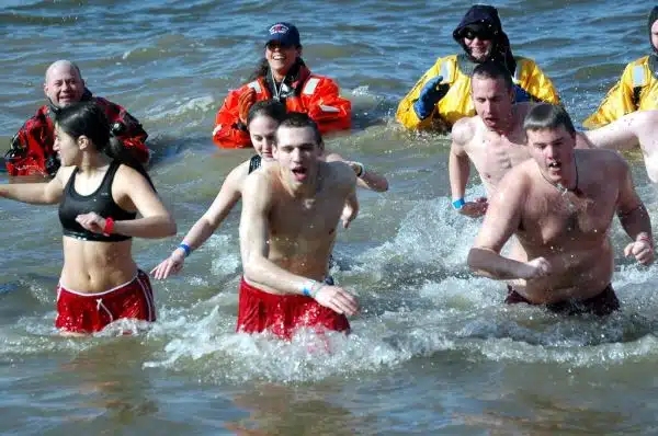 Running in water can be hard to keep track of the finish line.