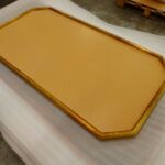 64 - Mirror Picture Frame in Aged Brass, 1.6m x 0.9m