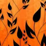 Climbing Vines Wallpapers in Ripe Persimmon by BackgroundsEtc