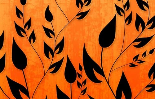 Climbing Vines Wallpapers in Ripe Persimmon by BackgroundsEtc