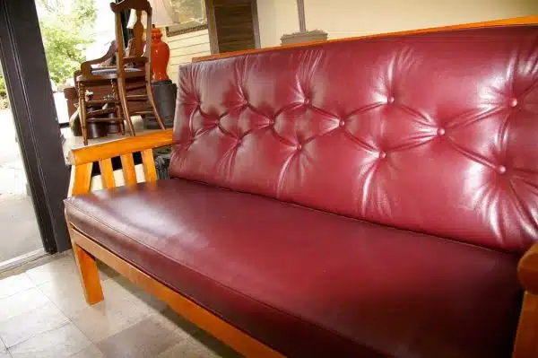 Leather Danish-style couch