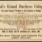 For pungency, strength, durability and delicacy of odor. Read's Grand Duchess Cologne. [back]