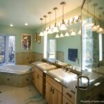 www.aadesignbuild.com, A&A Design Build Remodeling, Master Bathroom, Washington DC, Chevy Chase, Bethesda, Corner Shower and Tub, Corner Window, Lights, Aging in Place