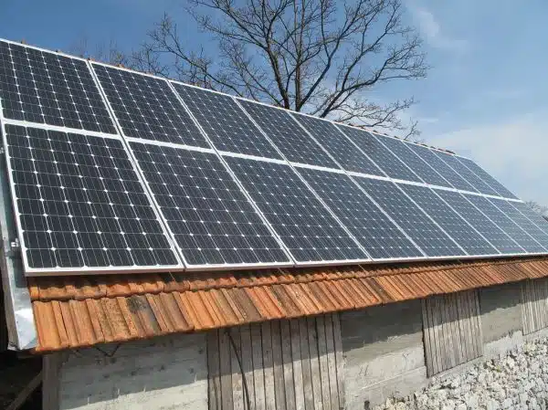 Solar panel gives access to electricity to farmers in a remote Croatian community