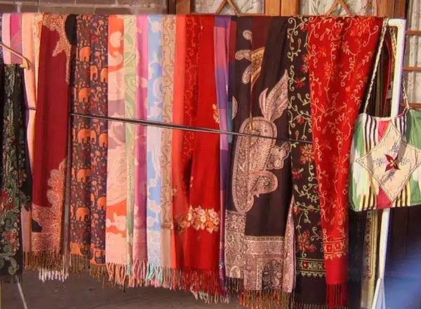 Silk Scarves in Bukhara Markets