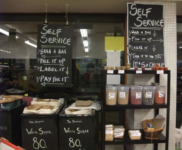 self serve dispensary - The People's Supermarket a co-op: Lamb's Conduit St London