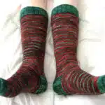 candy cane knee socks