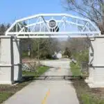 The gate for the Cal-Sag trail in Palos Heights.