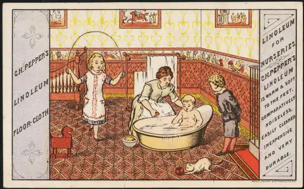 C. H. Pepper's Linoleum floor-cloth, linoleum for nurseries (front)