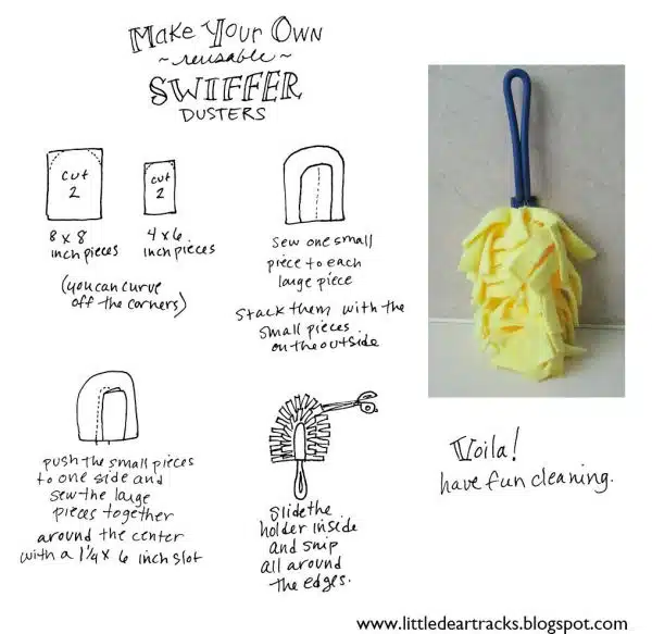 MAKE YOUR OWN swiffer duster instructions