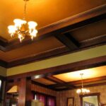 Ceiling beams and light fixtures