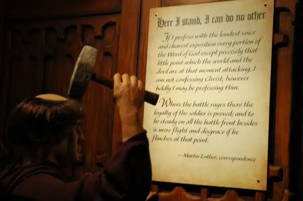 Martin Luther, Putting Nail Holes Into a Perfectly Unblemished Church Door