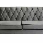 Furniture - Gray Velvet Sofa - on White